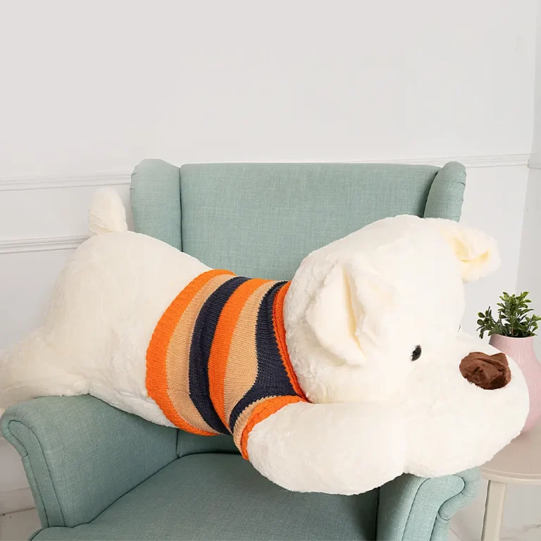 Pliušinis Šuo, Minkštas Žaislas, 70 Cm, Baltas, Dami - Teddyway